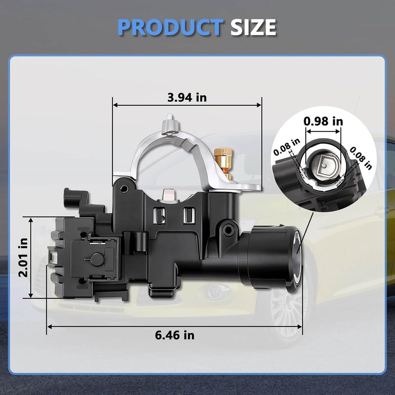 RAMATA 989-019 9L8Z-3511-A Ignition Lock Housing with Anti-Theft Bolt Compatible with 2008 2009 2010 2011 2012 Ford Escape, Mazda Tribute, Mercury Mariner, Ford Focus, Replace # ZZDB66160 - Image 4